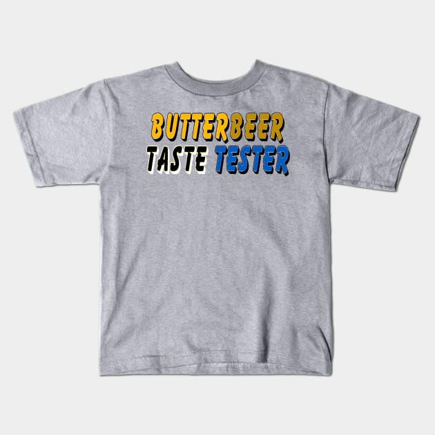 ButterBeer Taste Tester Kids T-Shirt by Orchid's Art